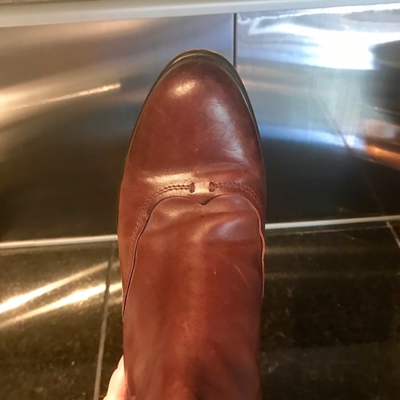 ALBERTO FERMANI Chestnut Leather Ankle Boots - 7.5 - Picture 4 of 5